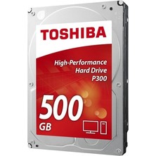 Toshiba P300 500GB 3.5" Desktop Disk 7200RPM Sata 3 64MB 3.5 Yüksek Performanslı Veri Depolama HDWD105EZSTA