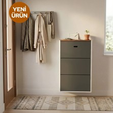 Cabsette Oval Kenarlı Havalandırmalı 3'lü Metal Ayakkabılık