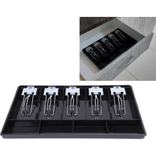 Saypos Metal Mandallı Çekmece İçi Para Düzenleyici 5 Banknot Bölmeli 40,5x24,5x3,5cm Kapasite