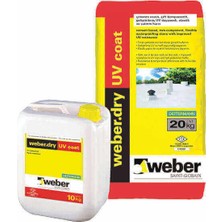 Weber Dry Uv Coat 20 Kg+10 kg UV Dayanımlı Su Yalıtım Harcı Hafif Yaya Trafiğine Uygun