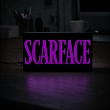 Gişe Arts Masa Lambası - Scarface Logo Adaptörlü Dekoratif & Hediyelik Lamba 3