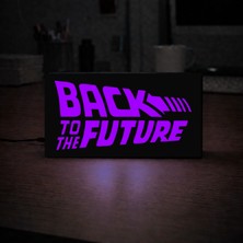 Gişe Arts Masa Lambası - Back To The Future Logo Adaptörlü Dekoratif & Hediyelik Lamba 2
