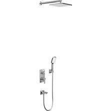 Teska Agora Krom Ankastre İki Yönlü Banyo Bataryası Seti Minimal Tasarım ve Su Tasarrufu Özellikleriyle