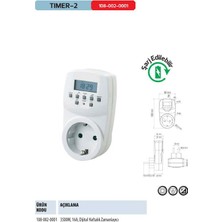 Horoz Elektrik Timer-2 Haftalık 20 Programlı Dijital Zaman Saati Prizi 16A Tasarrufu Sağlar