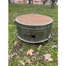 Güler Toprak Yufka Gözleme Bazlama Tandır Sobası Mangalı 50 cm Çapında 4 kg Ağırlığında Antrasit Gri