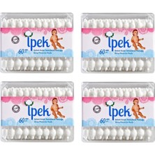 İpek 60'lı Bebek Kulak Temizleme Pamuğu 4 Adet Güvenli ve Hassas Temizlik İçin