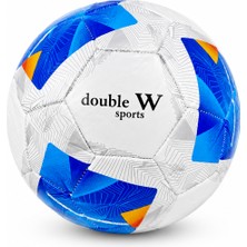 Double W Sports Dikişli Futbol Topu No:5 Mavi Beyaz Antrenman Topu