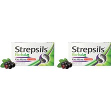 Strepsils Herbal Kara Mürver 16 Pastil 2'li Paket C Vitamini İçeren Besleyici Seçenek