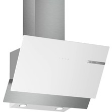 Bosch DWK65AD20R 60cm Eğimli Duvar Tipi Beyaz Cam Davlumbaz Yüksek Emiş Gücü