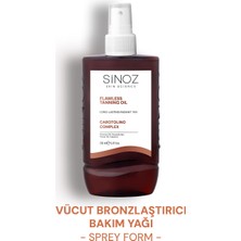 Sinoz Kusursuz Bronzlaştırıcı Sprey Güneş Yağı -Hindistan Cevizi Kakao Havuç Yağı İçeren- 200 ml