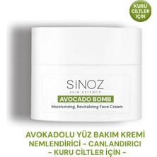 Sinoz Avokado Bomb Yüz Bakım Kremi - Kuru Ciltler İçin Nemlendirici ve Canlandırıcı 50 ml