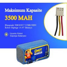 Ümit Maker Blaupunkt Xboost VCBB1XBN Robot Süpürge 3500 Mah Batarya