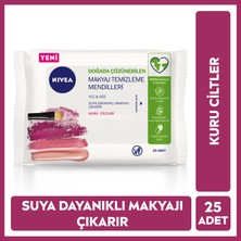 Nivea Suya Dayanıklı Makyaj Temizleme Medilleri, Kuru ve Gergin Cilt, Besleyici, Alkolsüz, 25 Adet