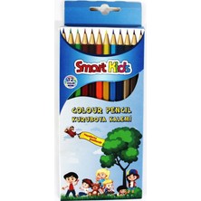 Smart Kids 12'Li Kuruboya Kalemi Çok Renkli Uzun Karton Kutuda 3 - 6 Yaş İçin Eğlenceli Boyama