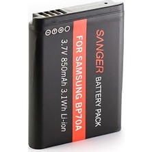 Sanger IA-BP70A Samsung Fotoğraf Makinesi Batarya 850mAh Li-ion Uyumlu Cihazlar İçin Şarj Edilebilir