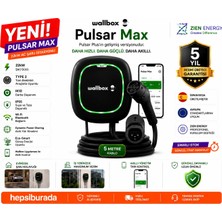 Wallbox Pulsar Max Tip 2 22KW/32A Wi-Fi ve Bluetooth 5m Kablolu Akıllı Elektrikli Araç Şarj Istasyonu