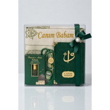 İhvan Online Canım Babam - Babalar Günü Hediyesi - Hediyelik Kişiye Özel Isimli Seccade Seti - Yasin Kitabı, Tesbih, Zikirmatik, Esans - Yeşil