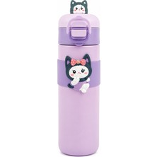 Noki Kids Çift Ağızlı Çelik Matara 500 ml Mor