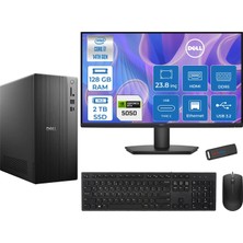 Dell Tower ECT1250 Intel® Core™ İ7-14700 128GB Ddr5 2tb SSD 8GB/RTX5050 Freedos +23.8" Monitör Tower Masaüstü Bilgisayar 24RPLSR00724F39+ZETTAUSBBELLEK