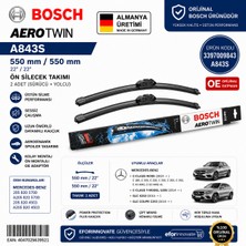 Bosch Orijinal 3397009843 2058204503 Aerotwin Silecek Takımı 550/550 mm Mercedes C180 Uyumlu