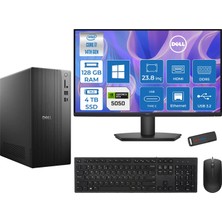Dell Tower ECT1250 Intel® Core™ İ7-14700 128GB Ddr5 4tb SSD 8GB/RTX5050 WIN11PRO +23.8" Monitör Tower Masaüstü Bilgisayar 24RPLSR00724P40+ZETTAUSBBELLEK