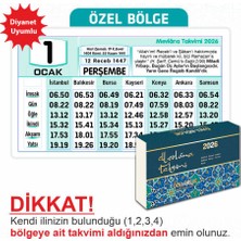 Mevlana Yapraklı Blok Duvar Takvimi Özel Bölge 2025