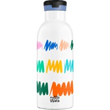 Mamawata Doodle Pipetli Çocuk Termos Matara 470 ml Paslanmaz Çelik Sızdırmaz Yalıtımlı Suluk