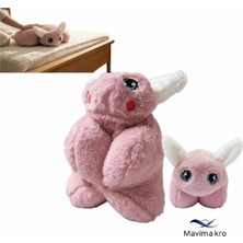 Mavi Makro Pembe Sevimli Tavşan Figürlü Pelüş Uyku arkadaşı