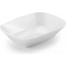Tria Melamin Köşeli Beyaz Kayık Tabak 20 cm