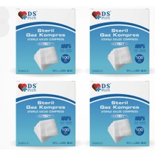 Damla Sağlık Steril Gaz Kompres 4 Kat 7,5cm x 7,5cm 100'LÜ Kutu - 4 Kutu