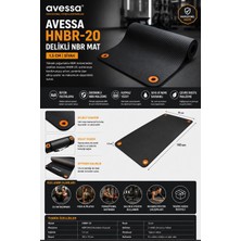 Avessa Hnbr-20 Delikli Nbr Mat 1,5 cm Siyah