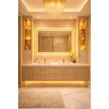 Eagle Mirror "endless1" Çift Kum Modeli Dokunmatik Sensörlü Ledli Trafolu Banyo Aynası Dekoratif Ayna