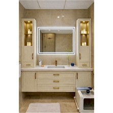 Eagle Mirror "endless1" Çift Kum Modeli Dokunmatik Sensörlü Ledli Trafolu Banyo Aynası Dekoratif Ayna