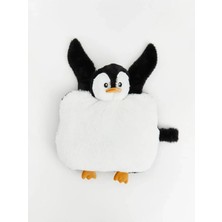 Penguen Figürlü Boyun Yastığı Siyah-Beyaz