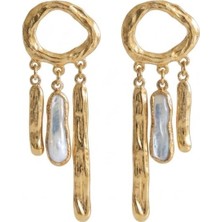 Suay jewellery Barok Incili Küpe