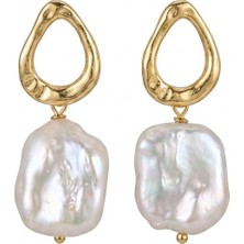 Suay jewellery Büyük Barok Incili Küpe