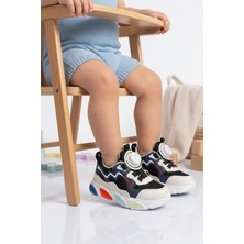 Cool Siyah-Lacivert Misina Bağcıklı Işıklı Bebek Spor Ayakkabı Elliot B