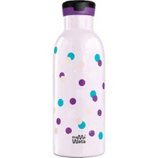 Mamawata Bubbles Pipetli Çocuk Termos Matara 470 ml Paslanmaz Çelik Sızdırmaz Yalıtımlı Suluk