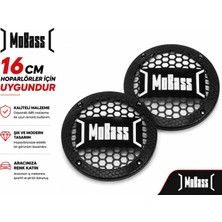 Mobaş Mobass 16CM Hoparlör Kapağı - Mobass Logolu Plastik Midrange Hoparlör Kapak 16 cm - 2 Adet