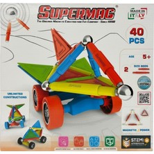 Super Mag SUPERMAG 40 PARÇA MANYETİK ARAÇ YAPIM SETİ VE STEM OYUNCAĞI