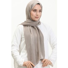 Sefa Merve Zebra Desen Carmen Şal 70231-03 Vizon