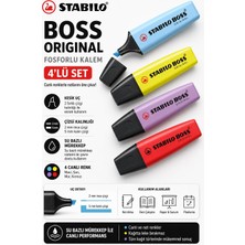 Stabilo Boss Original 4'lü Pastel Fosforlu Kalem Seti
