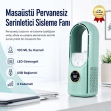 Hızlı Store Pervanesiz 6 Kademeli Sisleme Fanı 100ml Su Hazneli Masaüstü Serinletici