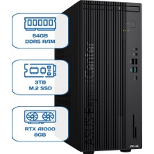 Asus Expertcenter D701MER-7147003290 I7 14700 64 GB Ddr5 3 Tb M.2 SSD Rtx A1000 8gb W11P Desktop
