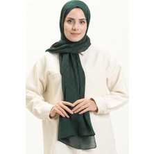 Sefa Merve Kare Desenli Carmen Şal 70223-11 Zümrüt Yeşili
