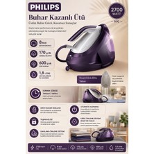Philips Zahmetsiz Ütüleme. Hızlı Sonuçlar. Buhar Kazanlı Ütü Mor