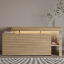 İnarch Dizayn Inarch Dizayn Beliz LED Işıklı Modern Konsol – 170 Cm, 4 Kapaklı ve Iç Raflı Depolama,  Tasarım