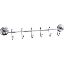 Evitrin Home® 6 Kancalı Dekoratif Askılık Mutfak Banyo Duvar Yüzeyi Askısı