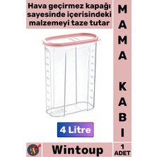 Wintoup #mamakabı Hava Geçirmez Kapaklı Taze Tutan Plastik Mutfak Saklama Kabı Mama Kabı 4 Litre