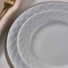 Güral Porselen Alfa Düz Beyaz Tabak 20 cm 6'lı